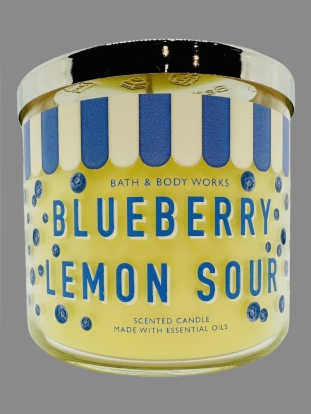 NEW Bath and Body Works Blueberry Lemon Sour 3-Wick Candle